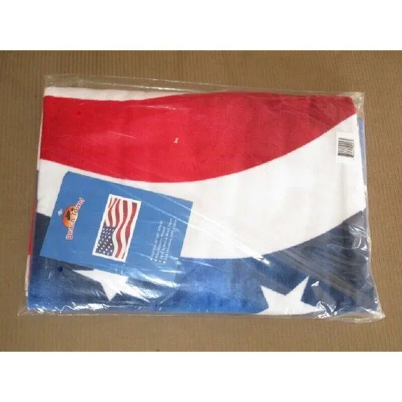 New US USA American Patriotic Flag Bath Beach Cotton Towel NIP 4th of July Gift - Picture 2 of 2